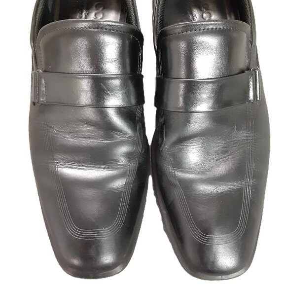 Ecco Men's Dress Shoes Size 8 Slip-on, Black Leather Bit Loafer - Picture 10 of 10